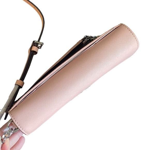 MICHAEL Michael Kors Jet Set Medium 2 in 1 Wallet-On-A-Chain Leather Crossbody - Picture 4 of 13